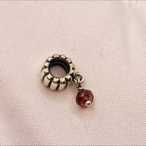 EUC Pandora 790166TU Sterling Silver October Tourmaline Dangle Charm - Picture 8 of 10